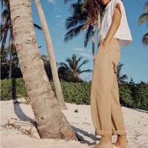 Zara Chino Fit Pants Mid-Camel Color Size 29 Women